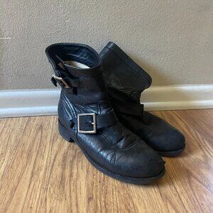 Jimmy Choo Youth II buckled leather ankle boots - 7.5